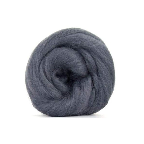 NZ Corriedale Wool Roving for Felting - 1 Ounce Gray