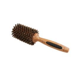 Bass Brushes | P Series | Straighten & Curl Round Hair Brush | Deluxe Length Styling Head | Natural Bristle | Pure Bamboo Handle | Large Barrel | Model P104