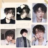 FORCUTEU Men's Wig, Black, Short, Perm, Black Hair, Full Wig,