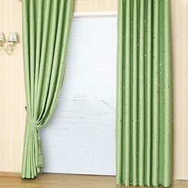 URRNDD Patrón de Estrella Cortina Puerta sólida Cortina de Ventana Cortina Blackout Drape Estrella Sello Sala de Corte Oscurecimiento de Cortinas...  