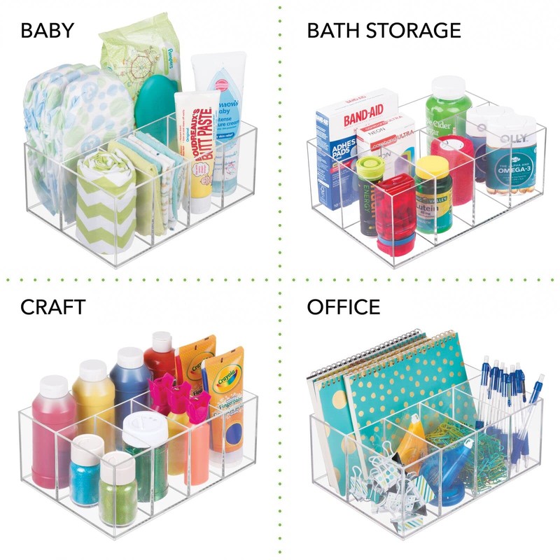 mDesign Makeup Storage for Washbasins or Vanity Tables - BPA