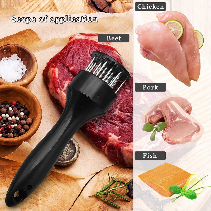 Meat Tenderizer, Stainless Steel Meat Tenderizer Needle Tool, for Steak,