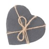 Red Hamper SL002 Drinks Heart-Shaped Slate Coaster Set 4, Wicker