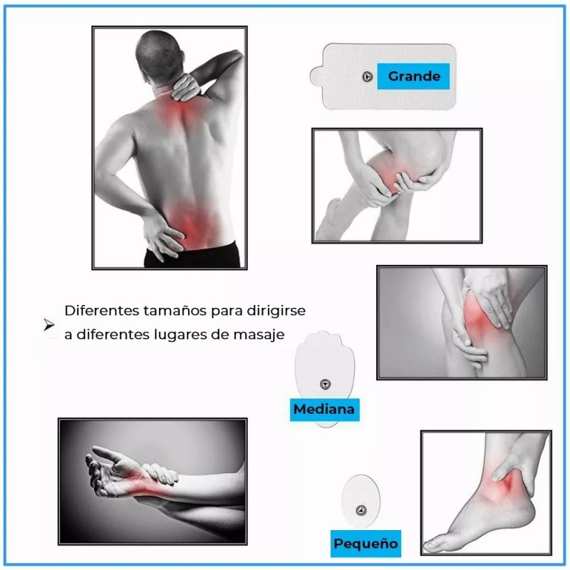 Lostrain Almohadillas De Electrodos Para Electroestimulador 20 Piezas