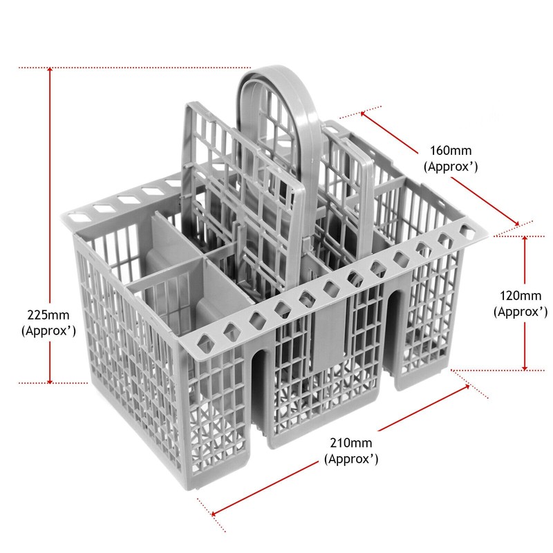 SPARES2GO Cutlery Basket + Central Waste Filter Kit compatible with