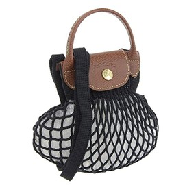 Longchamp 10139 HVH Le Pliage Fillet (NOIR/Black) Women's Handbag, 2-Way Shoulder Bag, XS Crossbody Mesh Bag, NOIR
