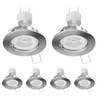 ledscom.de FERE Recessed Ceiling Spotlights Chrome Matt GU10 LED Lamp