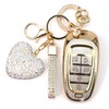 YIKECASE Key Fob Cover with Diamond Keychain Fit for Hyundai