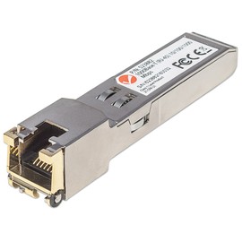 Intellinet Gigabit SFP Mini GBIC Transceiver for Fibre Optic Cable metallic metallic