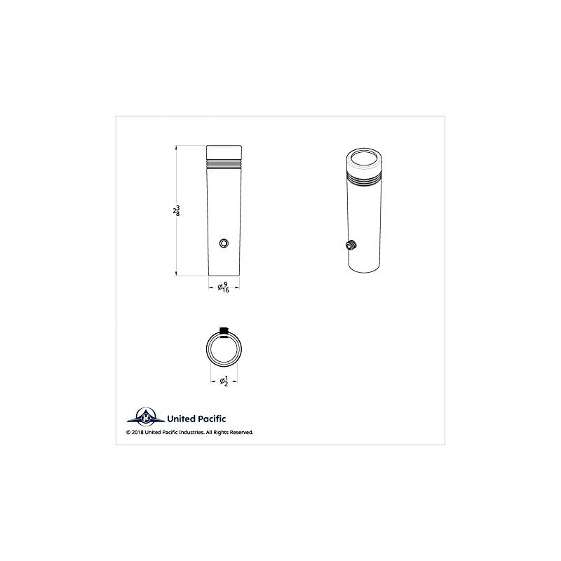 United Pacific Long Freightliner Toggle Switch Extension w/Red Diamond