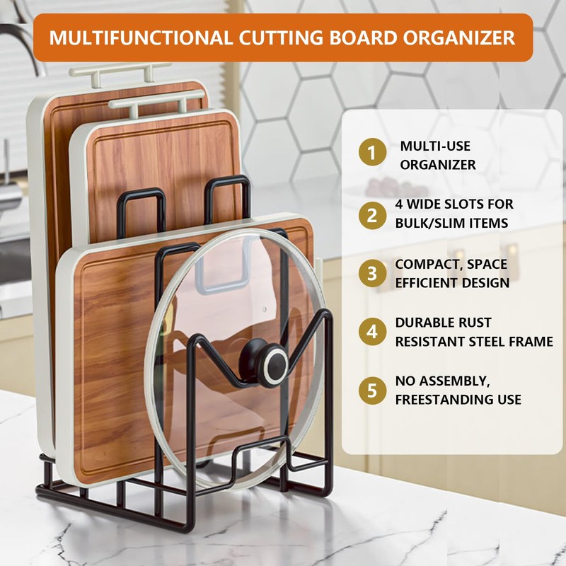 CYWDTYRDXZ Multifunctional Cutting Board Organizer, Cutting Board Holder Rack Baking