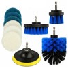 10Pcs Scrub Drill Brush Multi-purpose Kit Power Drill Cleaning Attachments