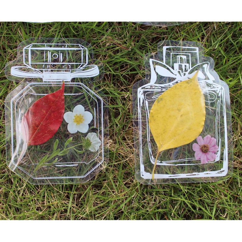 CHUXI 200pcs dried flower bookmarks, cute bookmarks, handmade diy, transparent