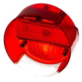 MZA Rear Light Cap Round, Red, Diameter 120 mm with KZB - Simson S50, S51, S70, S53, S83, KR51/2 Schwalbe, SR50, SR80