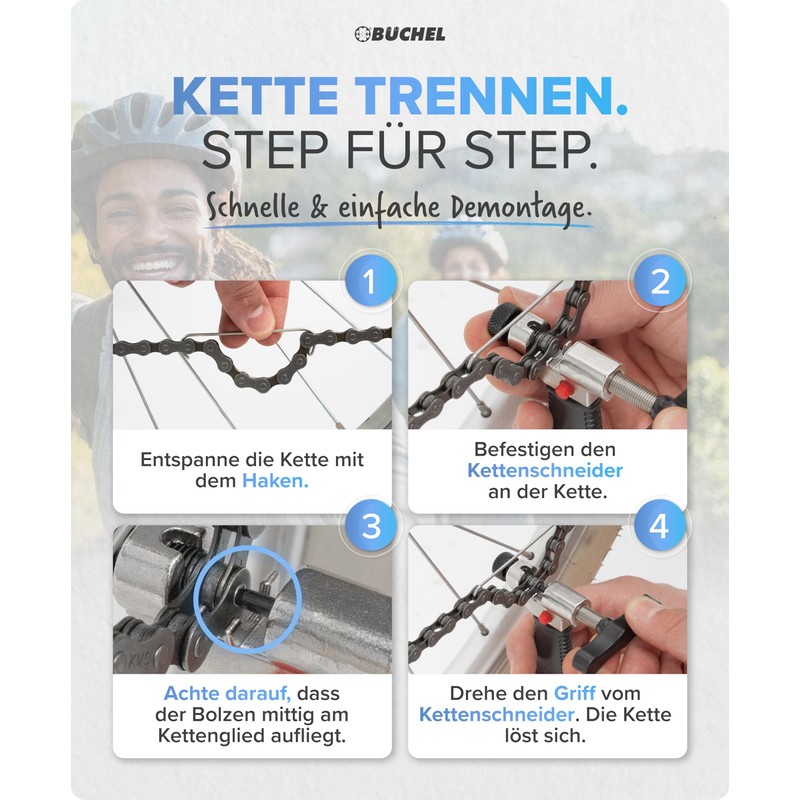 Büchel Chain Riveter Set, 3 Pieces