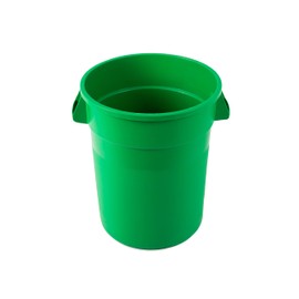 PRO&Family 32 Gallon Green Round Commercial Trash Can/Ingredient Bin Recycling Bin Kitchen Garbage Can Office Garbage Can Trash Barrel Plastic Barrel Yard Waste Bin Outdoor Trashcan