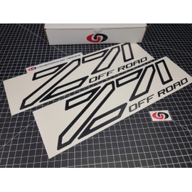 Z71 Off Road Decals (2-Pack) Bedside Fender Stickers Fits Chevy Silverado Select Color: (Matte Blackout)