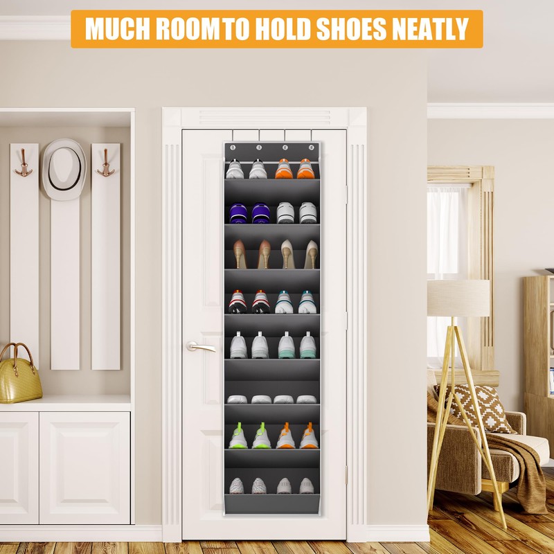 KYEVIS Over The Door Shoe Organizer Storage Fit 16-24 Pairs