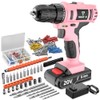 20V Power Drill Kit, Cordless Drill Set with Battery and