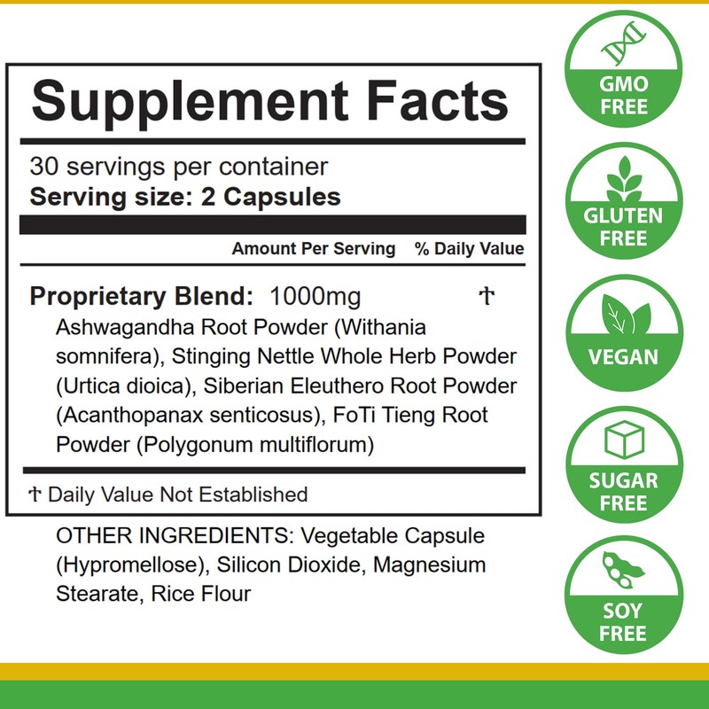 Life Tones Energy & Adrenal Support Capsules - Natural Energy