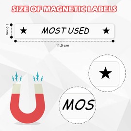 Tool Box Organizational Magnetic Labels Fits All Brands of Steel Tool Chest, Drawer Labels for Organize Boxes, Drawers Cabinets Quick and Easy, 4.5 x 0.75 Inches (White Blue)