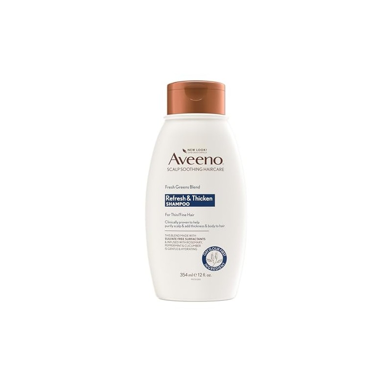 Aveeno Scalp Soothing Fresh Greens Blend Shampoo for Volume, Thickness