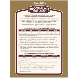 Snoqualmie Falls Lodge Old Fashioned Pancake & Waffle Mix, 24 OZ (Pack of 4)