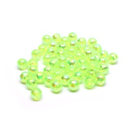 Harmony Fishing - Holographic Beads for Fishing Rigs, Baits & Lures (50 Pack) (Chartreuse, 6mm (50 Pack))