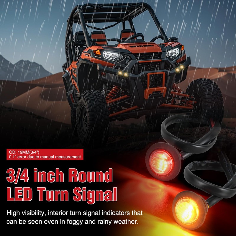 Nilight UTV ATV Turn Signal Wiring Harness Kit Street Legal