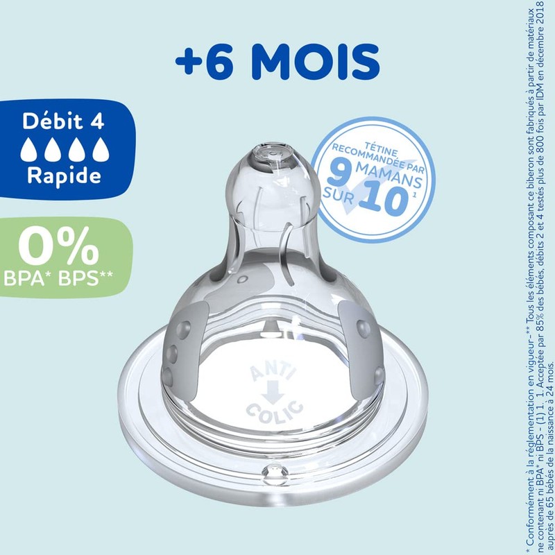 Dodie 4 x Round Anti Colic Teats
