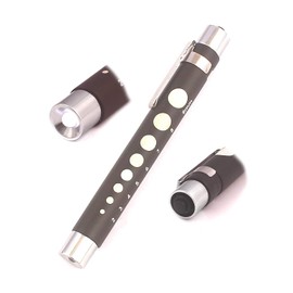 AAProTools Nurse Penlight Reusable LED Pen Light with Pupil Gauge Black