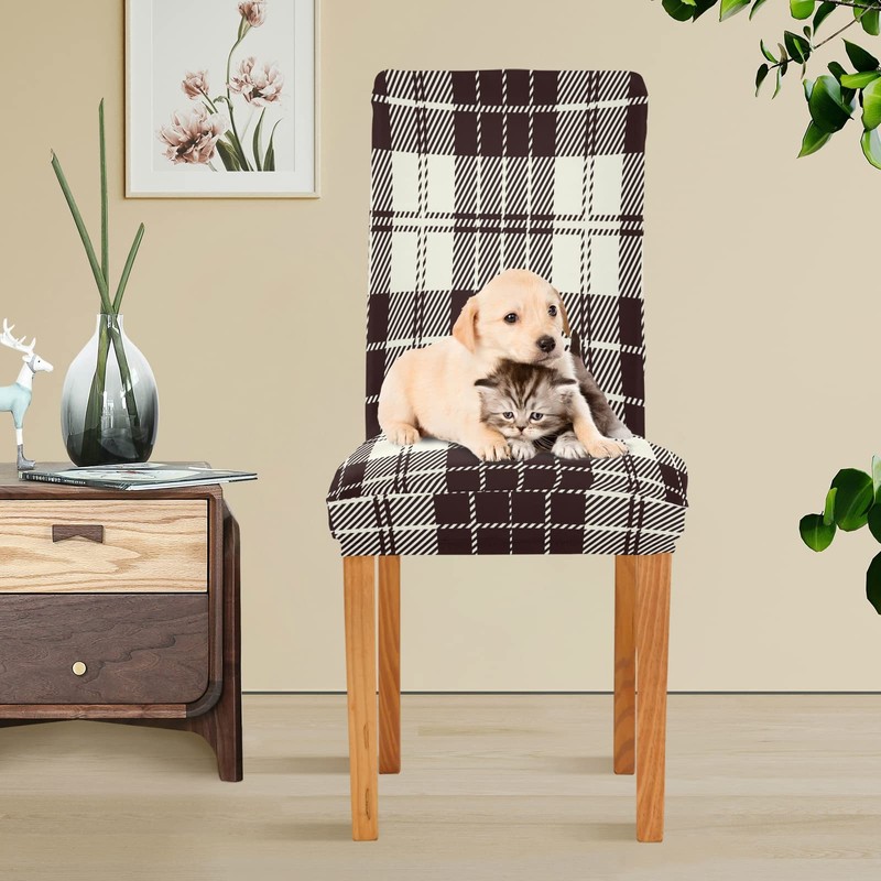 xigua Chair Covers 4 Pack,Dining Chair Slipcover Washable Removable for