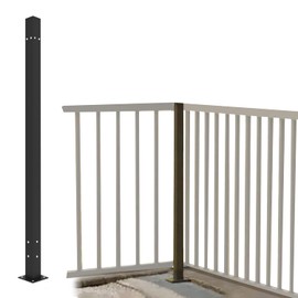 CR Fence & Rail V3 (ONLY) 36" H Vertical Guard Rail 1x Corner Post DIY Kit, Bracket Included (NOT Compatible with Other Systems)