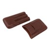 Cigar Holder Case Artificial Leather Portable Durable Elegant 3 Finger