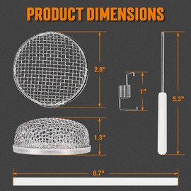 TONDA RV Furnace Vent Screen, Bug Screens Heater Vent Cover for Camper with Installation Tool and Silicone Rubber, 2.8 x 1.3 Inch, 2 Pack