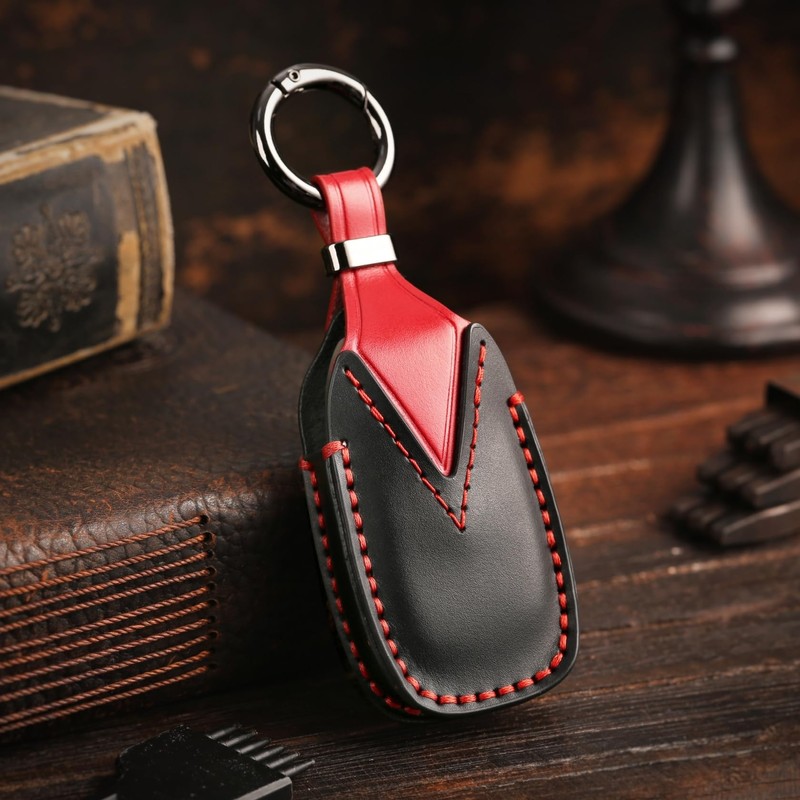 【smasol】Smart Key Case Genuine Leather Leather Key Cover Compatible with