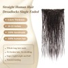 DAIXI Sew in Weft 0.6cm Thickness Human Hair Dreadlock Extensions,