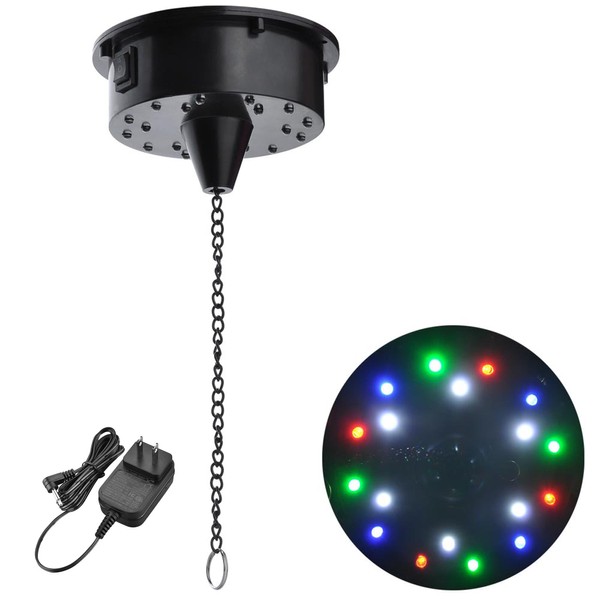 Yescom 6 RPM Rotating Motor w/ 18 RGBW LED Light for 6 8 12" Mirror Disco Ball Kit DJ Party Decorate