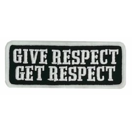 Athena Brands Give Respect Get Respect Patch IRON ON 4 inch MC BIKER PATCH