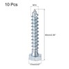 sourcing map Hex Lag Screws, M10 x 60mm Carbon Steel