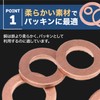 FJmark Copper Rings Crush Washer Flat Washer Sealing Rings Gasket