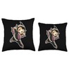 Kewpie Baby Doll Vampire Bat Traditional Tattoo Flash Throw Pillow
