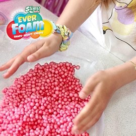 Slimy Ever Foam - 1 Litre Ultimate Sensory Original Cloud Slime Play Mass that Never Dries, for Creative Kneading and Modelling Fun - Also in Water, Colour: Pink
