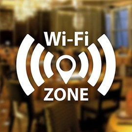Free WIFI Zone Window Sign Vinyl Sticker Graphics Cafe Shop Salon Restaurant