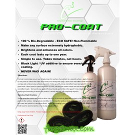 C3 - PRO COAT Nano Ceramic Spray Cleaner & Protection/Waterless wash (Perfect for any surface) 16oz bottle with trigger and TWO free Microfiber towel