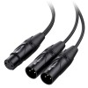 Cable Matters Balanced XLR Splitter Cable - 1.5ft / 0.5m,