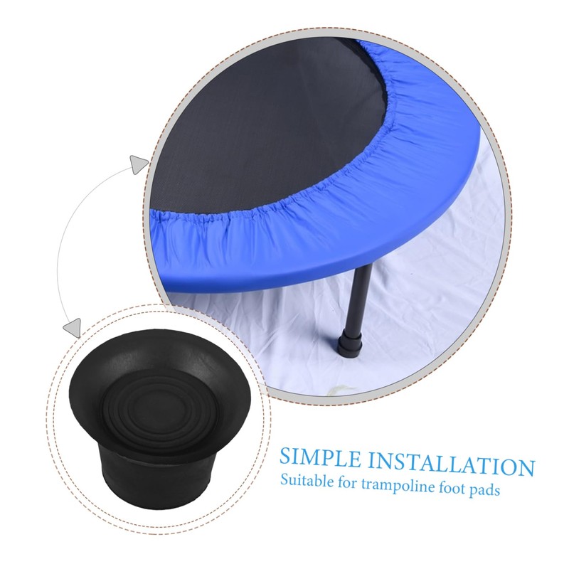 Abaodam 4pcs Small Trampoline Covers Rubber Feet Caps Durable Non
