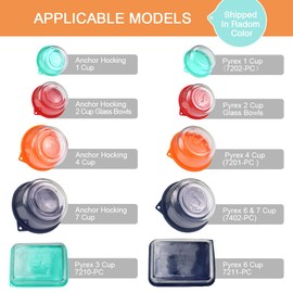 Sophico Silicone Storage Cover Lids Replacement for Anchor Hocking and Pyrex Glass Bowls (Container not Included) (MIX-9 PACK)