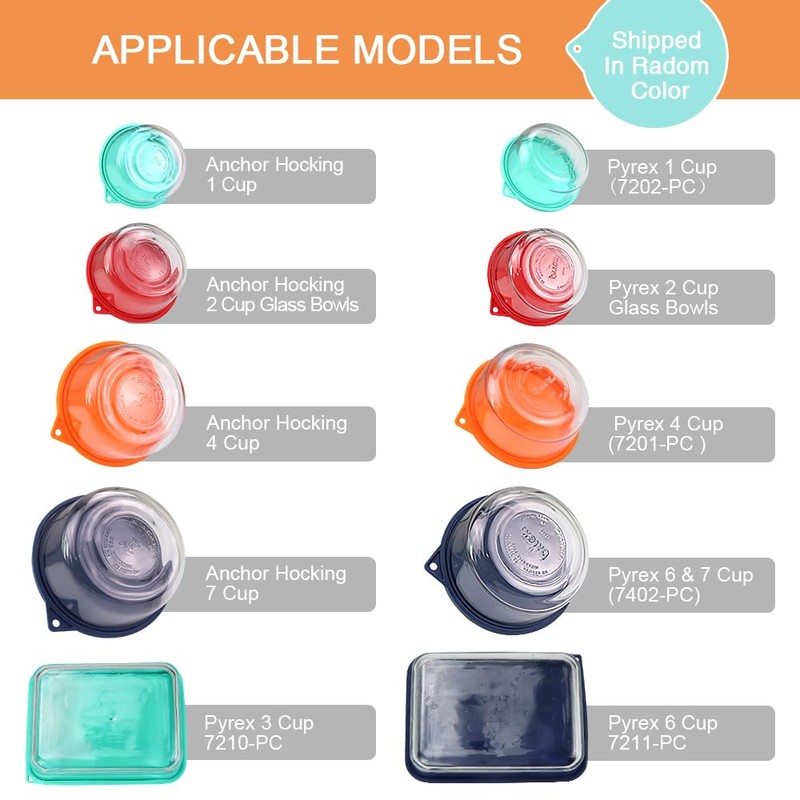 Sophico Silicone Storage Cover Lids Replacement for Anchor Hocking and