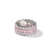 Pink + Silver Anniversary Ring - Size: 5